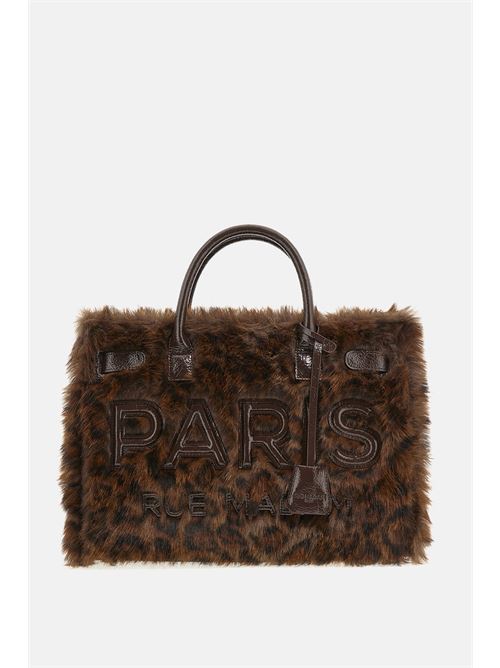 Borsa donna in eco-pelliccia colore leopard RUE MADAM PARIS | ALASKA TOTEFUR LEOPARD